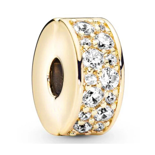 Κομψό charm με στρας και χρυσαφί λεπτομέρειες