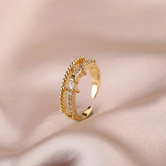 gold ring me lames kai elegant design