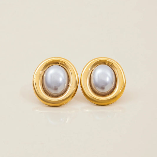 gynekia vintage pearl earrings xrysi vasi