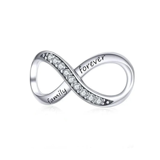 Charm ασημι απειρο με στρας – sterling silver 925