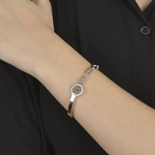 Βραχιόλι σε ασημί τόνο με μοτίβο δέντρο ζωής.