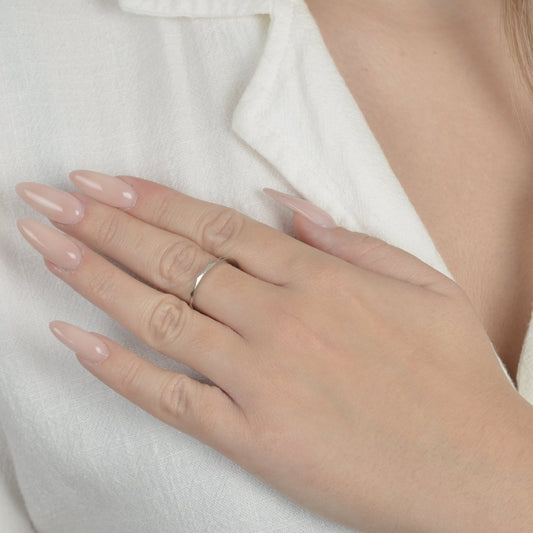 Ασημί δαχτυλίδι με γωνίες | silver geometric ring, minimal design.