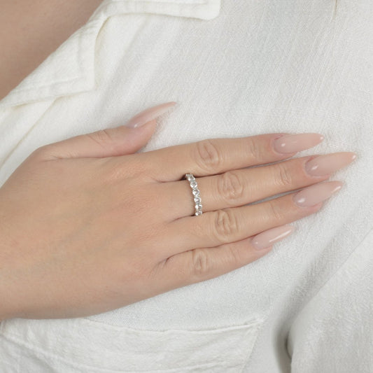 Ασημί eternity δαχτυλίδι με ζιρκόν | silver eternity zircon ring.