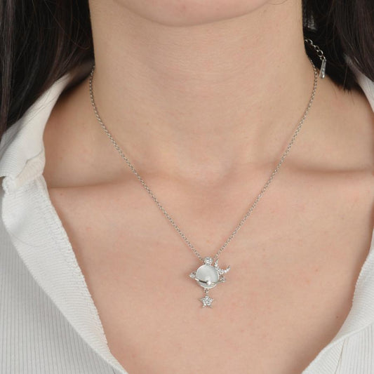 Ασημένιο κολιέ με νυχτερινή αύρα