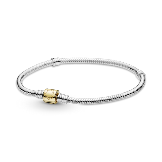 Ασημένιο βραχιόλι με χρυσό clasp – sterling silver 925