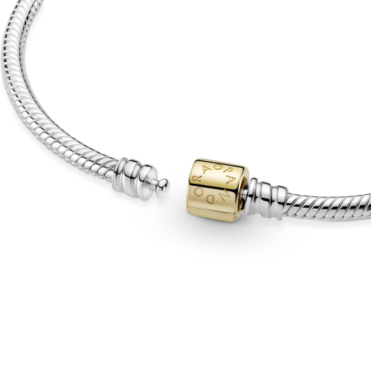 Ασημένιο βραχιόλι με χρυσό clasp – sterling silver 925