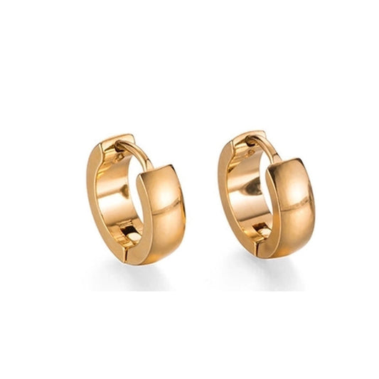 All time classic επιχρυσωμένοι κρίκοι από ανοξείδωτο ατσάλι