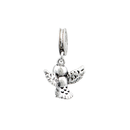 Ασημί charm Harry Potter owl Hedwig.