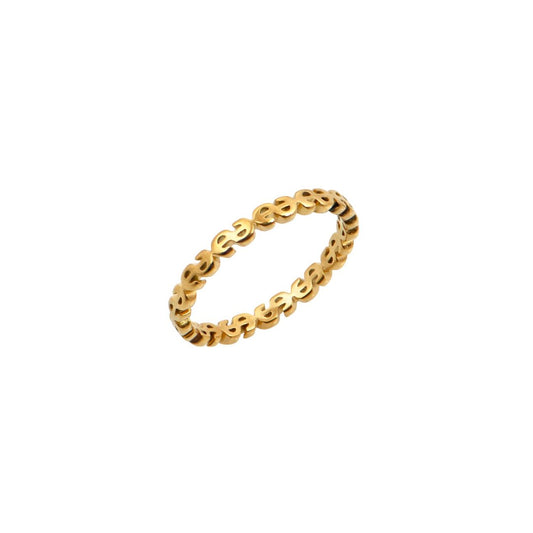 Χρυσό δαχτυλίδι με σχέδιο αλυσίδας | gold chain ring, modern jewelry, fashion accessory.