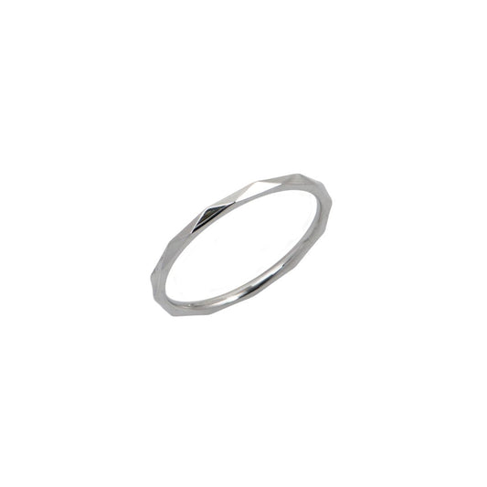 Ασημί δαχτυλίδι με γωνίες | silver geometric ring, minimal design.