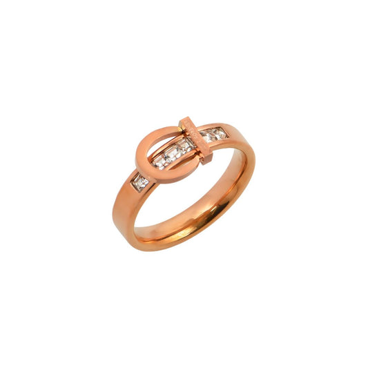 Χρυσό δαχτυλίδι με γεωμετρικό μοτίβο και κρυστάλλινη διακόσμηση | gold ring geometric crystal detail.