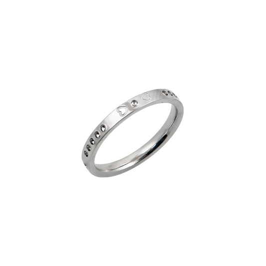 Ασημί δαχτυλίδι με χαραγμένες καρδιές | silver ring engraved hearts.