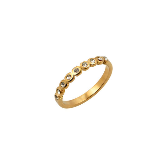 Χρυσό δαχτυλίδι με ζιρκόν | gold zircon ring, elegant jewelry.