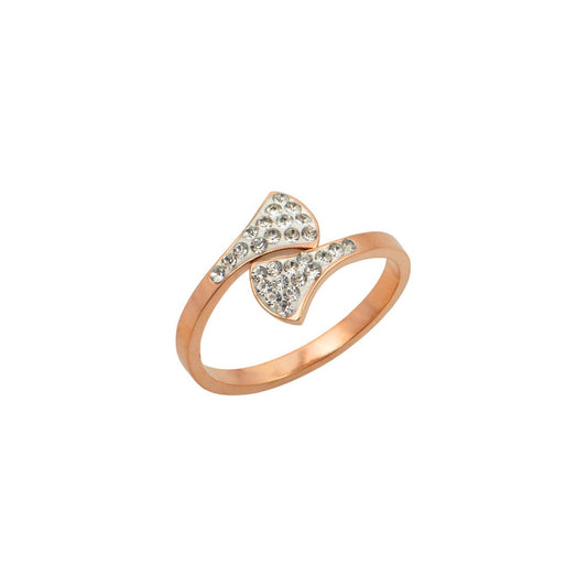 Χρυσό δαχτυλίδι με κρυστάλλους | gold crystal ring, modern elegant design.