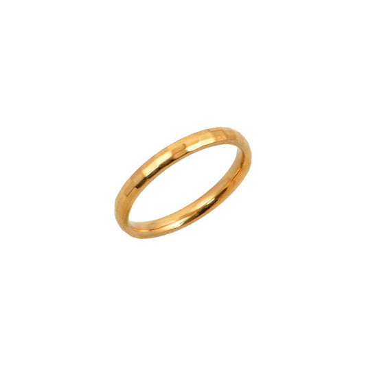 Χρυσό δαχτυλίδι με σφυρήλατη υφή | Κομψό minimal κόσμημα για καθημερινή χρήση ή layering.
