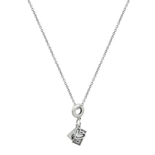 Ασημένιο κολιέ με γεωμετρικά μενταγιόν.