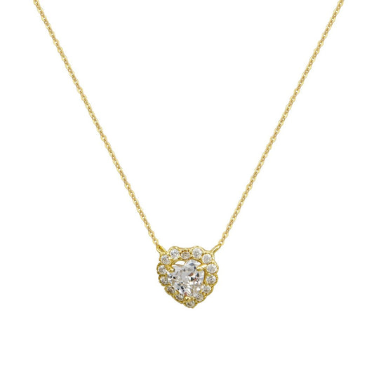 Κολιέ από ασήμι 925 με καρδιά διακοσμημένη με ζιργκόν silver jewerly