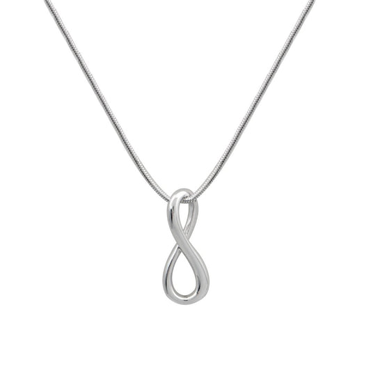 Κολιέ από ασήμι 925 με σύμβολο άπειρου και κομψή λεπτή αλυσίδα silver jewerly