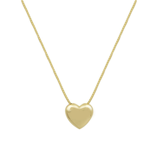 Κολιέ από ασήμι 925 με χρυσό μοτίφ καρδιάς silver jewerly