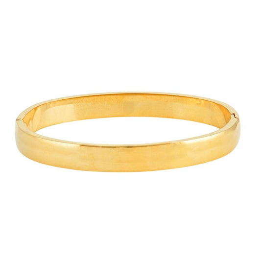 Χρυσό κλασικό βραχιόλι με απλό και γυαλιστερό σχεδιασμό για εκλεπτυσμένο στυλ.