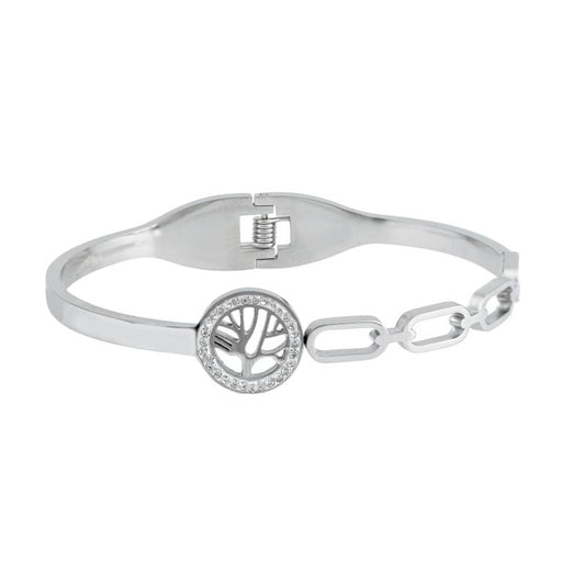 Βραχιόλι σε ασημί τόνο με μοτίβο δέντρο ζωής.