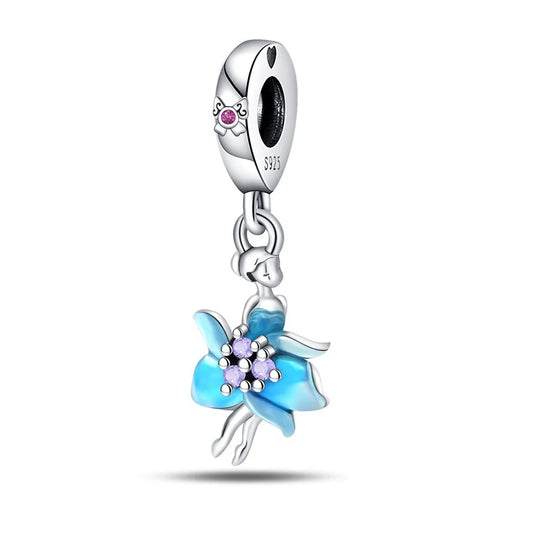 Charm Μπαλαρίνα με Φούστα σε Γαλάζιο Σμάλτο – Χορός Αέρινης Ομορφιάς | Sterling Silver 925