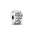 Ασημένιο clasp charm με καρδιές και πέτρες