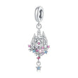 Charm κάστρο παραμυθιού με πολύχρωμες πέτρες – sterling silver 925