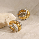 chunky hoop skoularikia dixromias xryso asimi close up