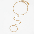 Βραχιόλι hand chain με δαχτυλίδι και λεπτή αλυσίδα