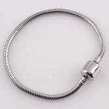 Ασημί γούρι τύπου charm bracelet