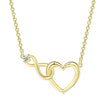 romantic gold necklace infinity heart