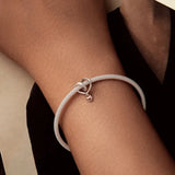 Ασημένιο charm με χάραξη family και καρδιά