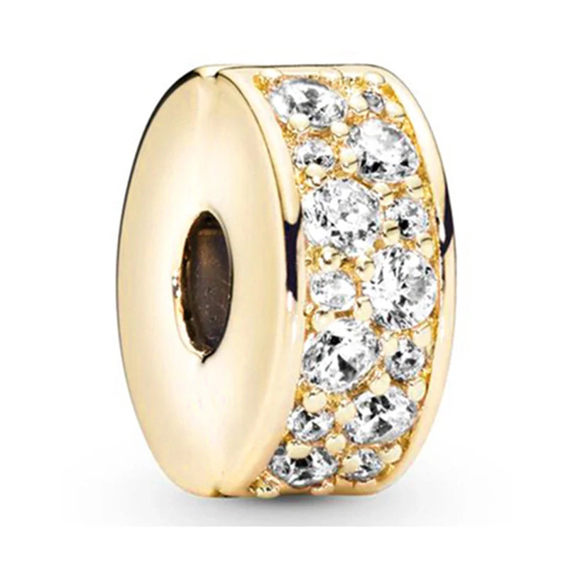 Κομψό charm με στρας και χρυσαφί λεπτομέρειες