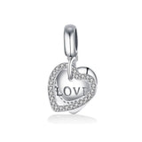 Κρεμαστό charm καρδιά love με ζιργκόν
