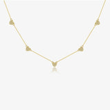 kolie chrysafi me pente kardies kai stras