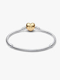 Βραχιόλι snake chain με clasp καρδιά – sterling silver