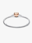 Βραχιόλι με καρδιά clasp σε ροζ χρυσό χρώμα – sterling silver 925