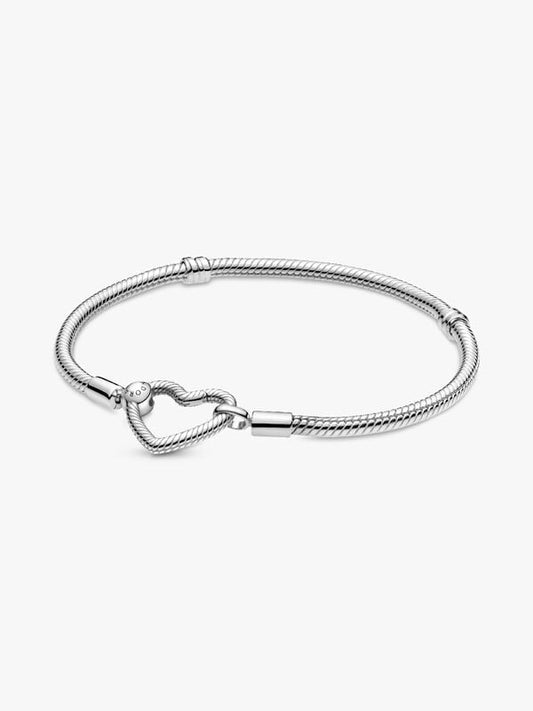 Βραχιόλι snake chain με clasp σε σχήμα καρδιάς