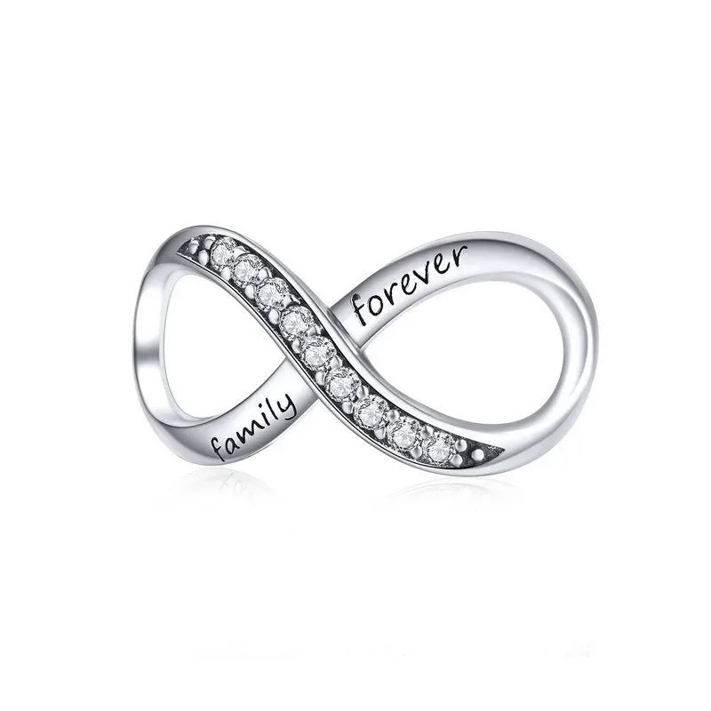 Charm ασημι απειρο με στρας – sterling silver 925