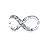 Charm ασημι απειρο με στρας – sterling silver 925