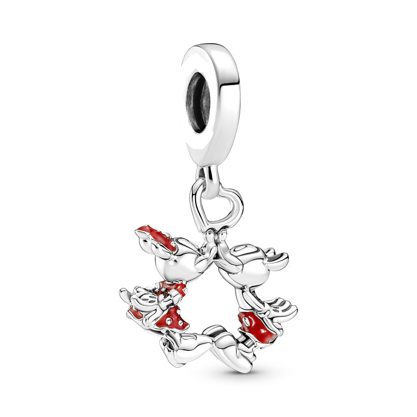 Charm Mickey & Minnie φιλί σε καρδιά