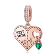 Charm Best Mom από ροζ επιχρυσωμένο ασήμι 925
