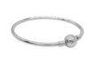 Ασημι βραχιόλι με στρογγυλό κούμπωμα