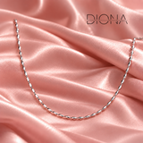 Ασημένιο Κολιέ 925 με Λεπτή Στριφτή Αλυσίδα – sterling silver 925
