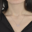 Κολιέ από ασήμι 925 με ροζ καρδιά από ζιργκόν silver jewerly