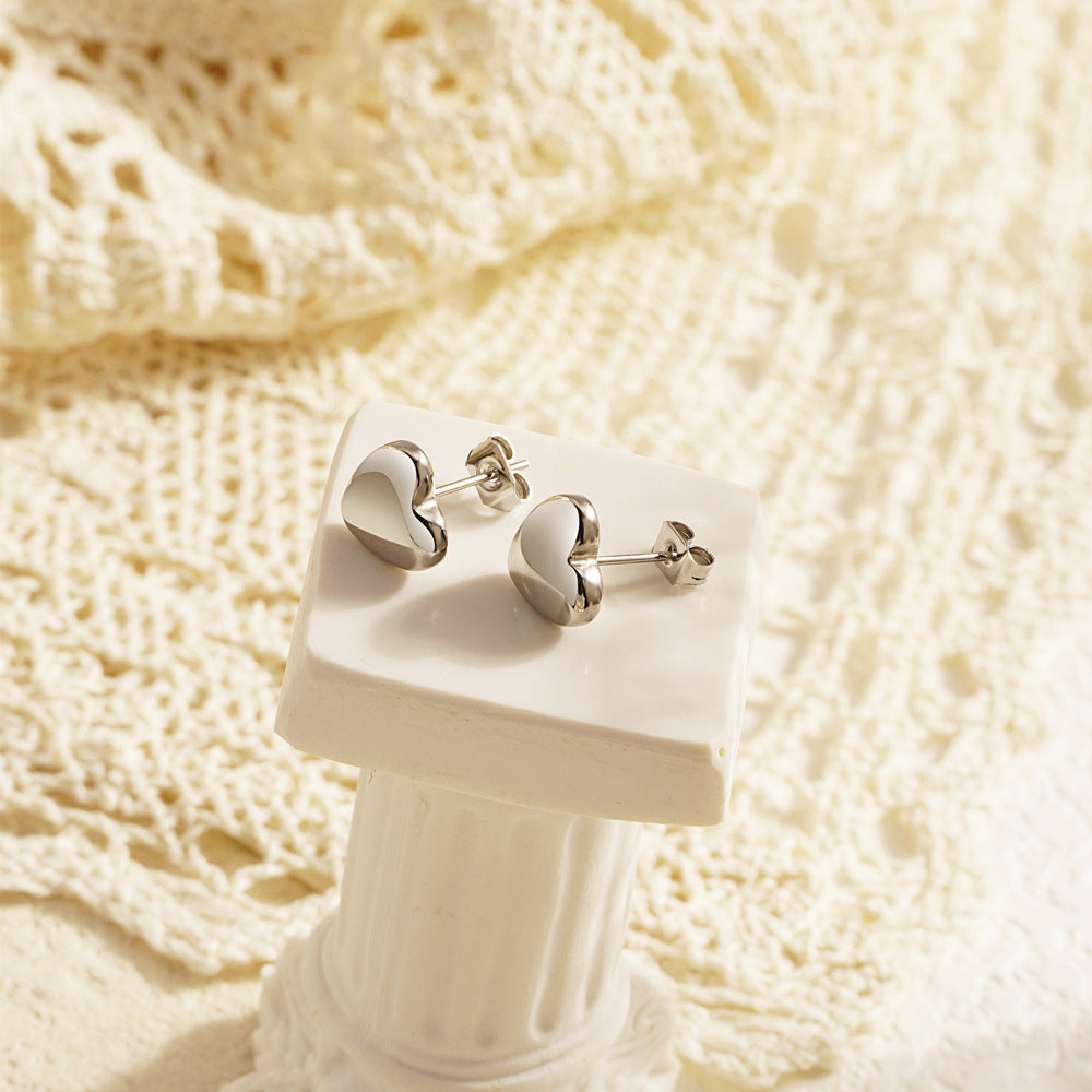 Σκουλαρίκια καρδιά ασημένια