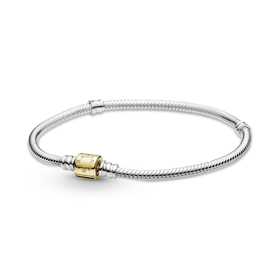 Ασημένιο βραχιόλι με χρυσό clasp – sterling silver 925