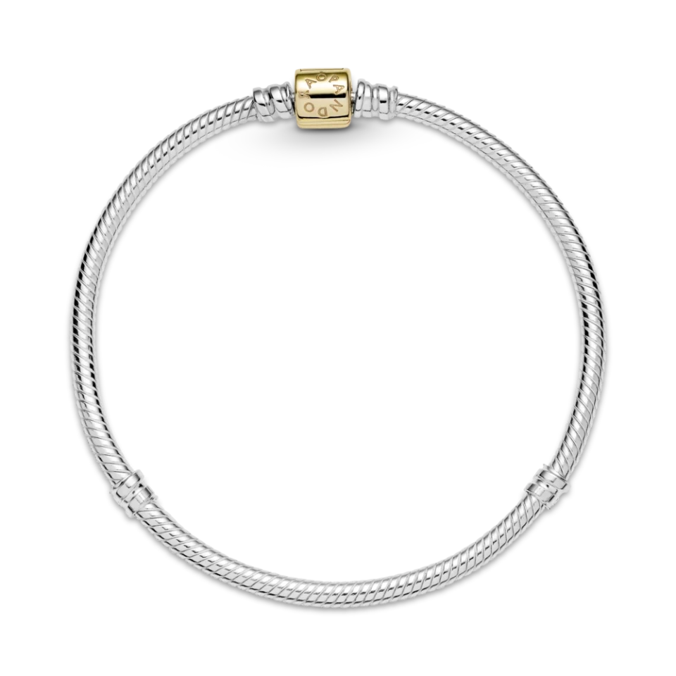 Ασημένιο βραχιόλι με χρυσό clasp – sterling silver 925