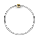 Ασημένιο βραχιόλι με χρυσό clasp – sterling silver 925